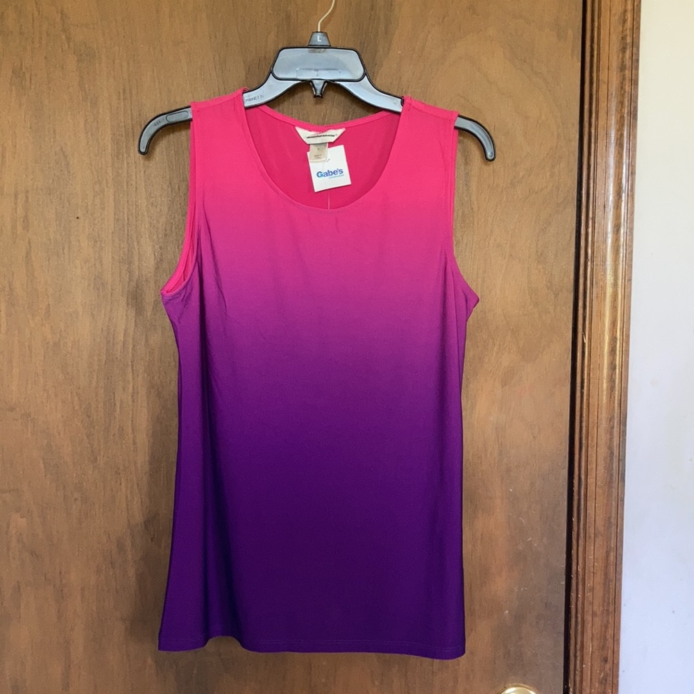 Christopher & banks sleeveless ombré top with stretch size S